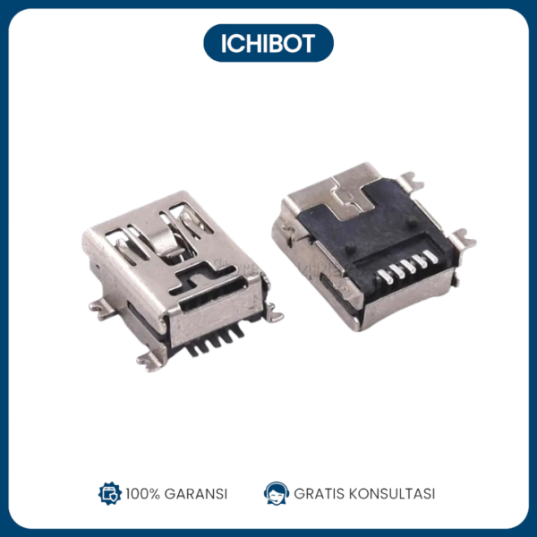 5PF Iron Mother Mini USB Female Socket 5P SMD