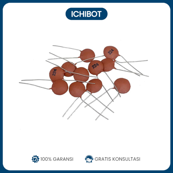 (10pcs) 220nF Capacitor Ceramik Kapasitor Keramik 224 220 nF
