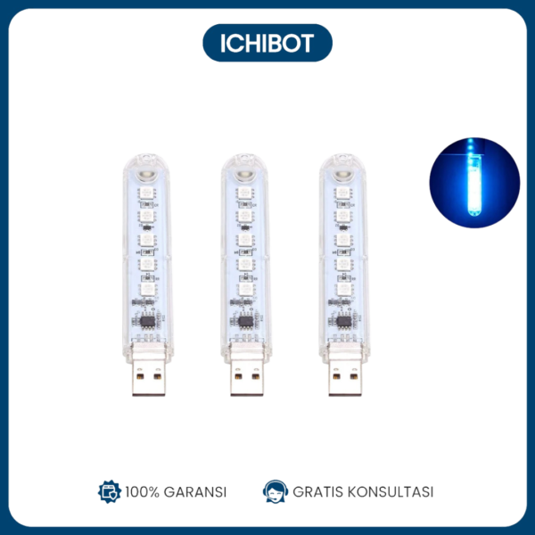 USB Colorful Atmosphere Light Lampu USB Mini Warna-Warni untuk Mobil, Kamar, dan Meja Belajar