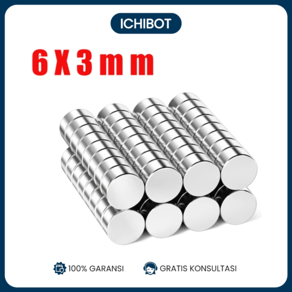 Magnet 6x3mm Neodymium Bulat NdFeB Kuat 6mm 3mm 6x3 mm Strong