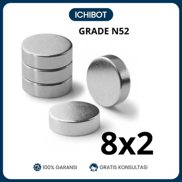 Magnet 8x2mm Neodymium Bulat NdFeB Kuat 8mm 2mm 8x2 mm Strong