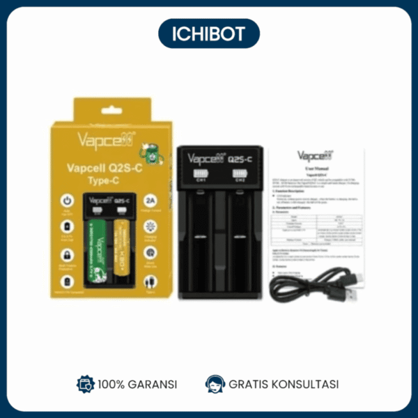 Charger Baterai Vapcell Q2S Battery Charger 18650 Li Ion