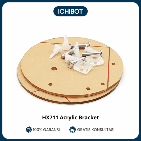 HX711 Module + Pressure Sensor Set (Weighing Sensor / Electronic Scale Module) 1/5/10/20KG - Hanya Bracket Akrilik (Tanpa Modul dan Sensor)
