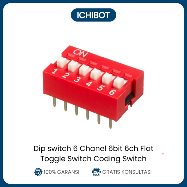 Dip switch 6 Chanel 6bit 6ch Flat Toggle Switch Coding Switch