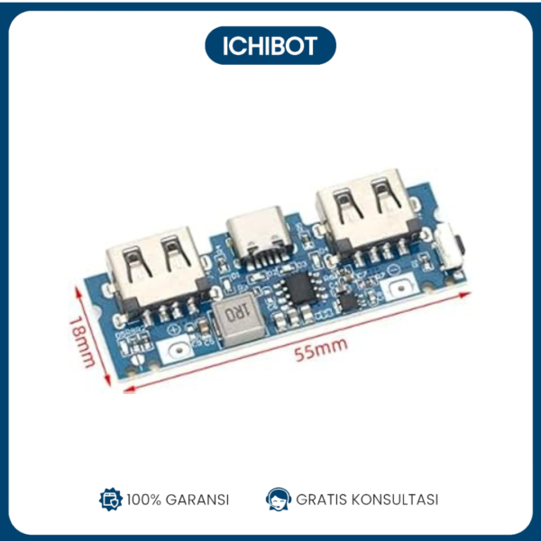 Power Bank Motherboard Type-C Lithium Battery Dual USB 5V 2.4A Module