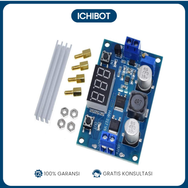DC-DC high-power adjustable boost module 3.0~35V to 3.5~35V 100W with digital display voltmeter