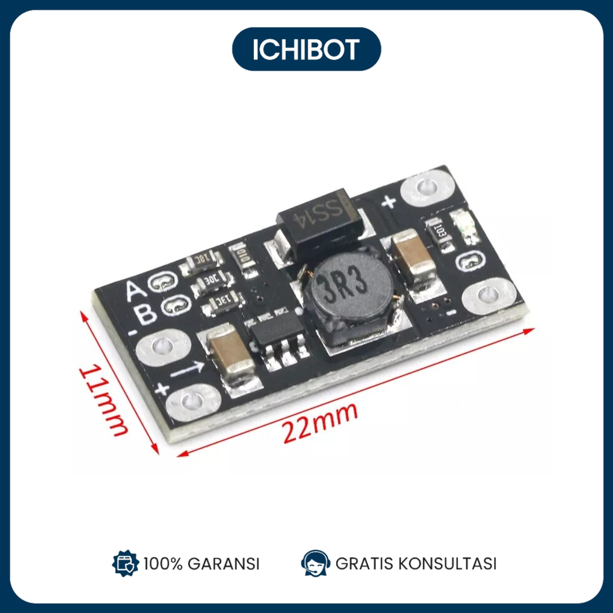 Step Up Mini DC-DC Boost 3.7 to 12V Bisa Support 5V 8V 9V Output Lithium Battery Boost Coneverter