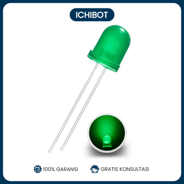 LED 8mm Diffused Indikator Indicator Light Emitting Diode Hijau Green