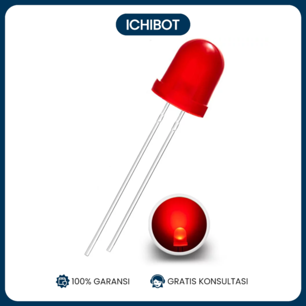 LED 8mm Diffused Indikator Indicator Light Emitting Diode Merah Red