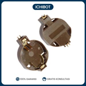 Dudukan Baterai CR2032 SMD button battery holder 3V pure copper gold- plated high temperature resistant power supply box BS-10