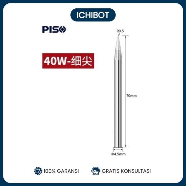40W Mata Solder Soldering Iron Tip Lancip Silver 40 Watt