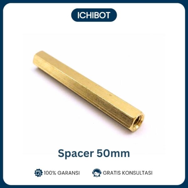 Spacer 50mm Female Female Besi 50 mm Kuningan Copper hexagonal