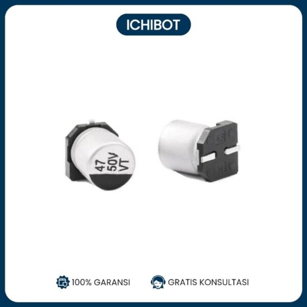 47uF 50v 6.3x7.7 SMD SMT Capacitor Elco Elko Kapasitor 47 uF