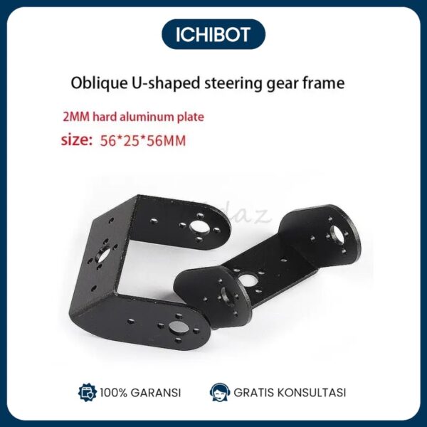 Bracket U Servo Oblique MG995 MG996R MG945 MG946R Dual Axis Siku