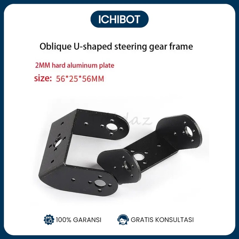 Oblique U Shaped Bracket MG995 MG996R Steering Gear Dual Axis MG945 MG946R