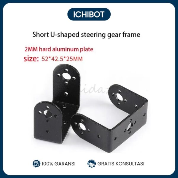 Bracket U Servo Short MG995 MG996R MG945 MG946R Dual Axis Pendek