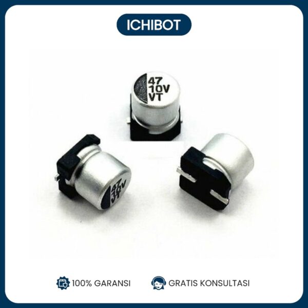 47uF 10v 4x5.4 SMD SMT Capacitor Elco Elko Kapasitor 47 uF