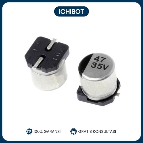 47uF 35v 6.3x5.4 SMD SMT Capacitor Elco Elko Kapasitor 47 uF