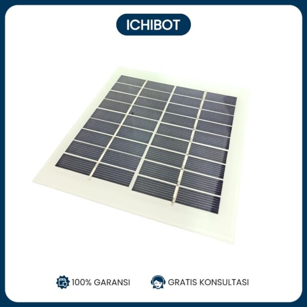 Panel Surya - Solar Panel - Polycrystalline Silicon 9V220ma Glass Laminated Solar Panel 9V2W