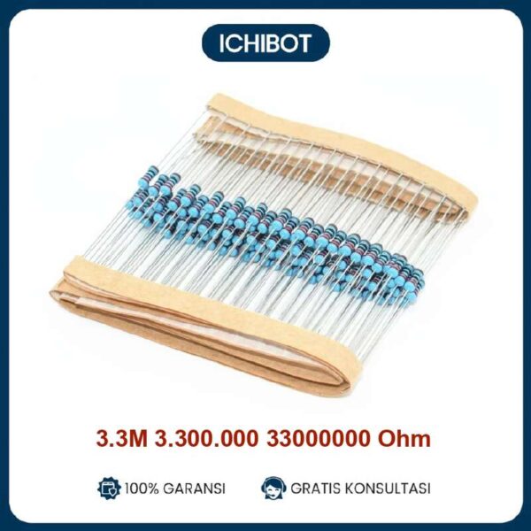 10x 33M 3300000 33000000 Ohm Resistor 1/4 Watt 1% 025W Meta film