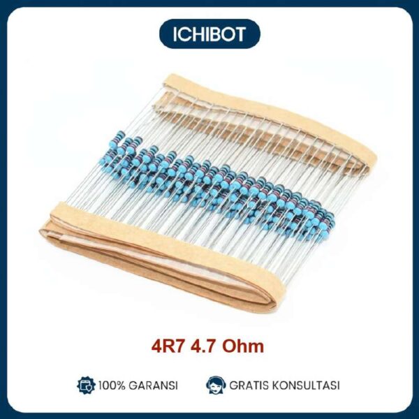 10x 4R7 47 Ohm Resistor 1/4 Watt 1% 025W Metal film