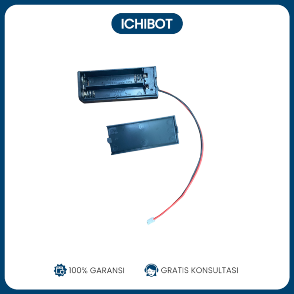 Battery Holder AAA 2 Slot with Cover & On/Off Switch