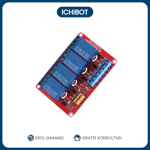 Modul Relay 4-Channel 5V Optocoupler Trigger High Low Arduino ESP32