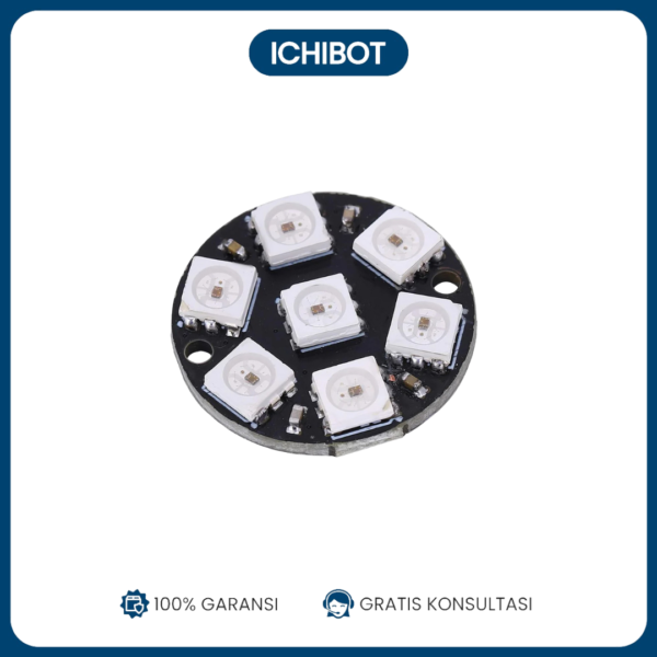 7-bit 5050 lamp bead module SMD RGB full-color LED built-in WS2812 driver colorful development board