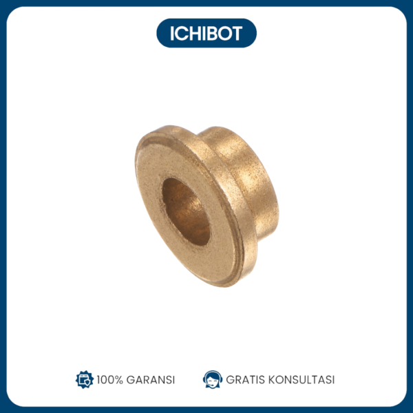 Flange Copper Bearing 3×8×4 mm — Dengan Bibir Penahan (Retaining Edge)