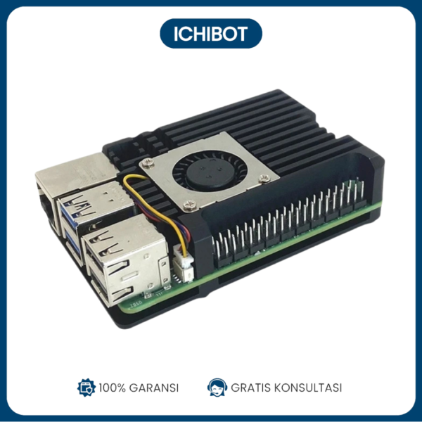 Raspberry Pi 5 Case Active Cooling Single Fan 4-Wire Speed Control