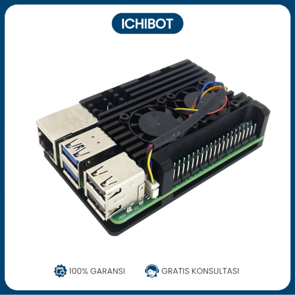 Raspberry Pi 5 casing with active cooling 5th Generation Shell, Dual Fan, 4-Wire Speed Adjustment