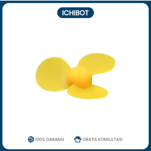 Baling-Baling Kipas Fleksibel Kuning Diameter 72mm Material Lentur  Aksesori Motor DC DIY Elektronika