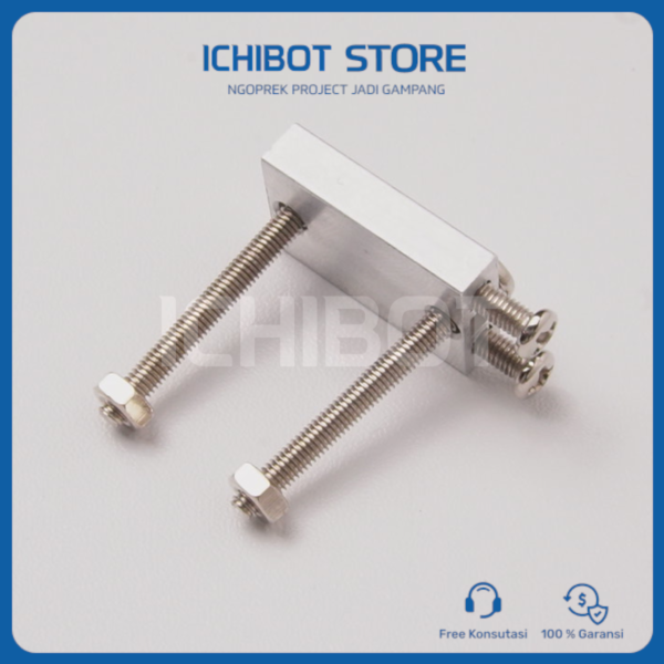Bracket Motor DC Kuning Dudukan Holder Aluminium