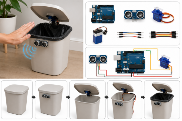 Cara Membuat Smart Trash Bin Menggunakan Arduino Uno - Ichibot Store