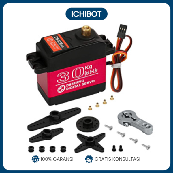 Servo 30KG High Torque Metal Gear 180 Derajat Digital Robot Arm