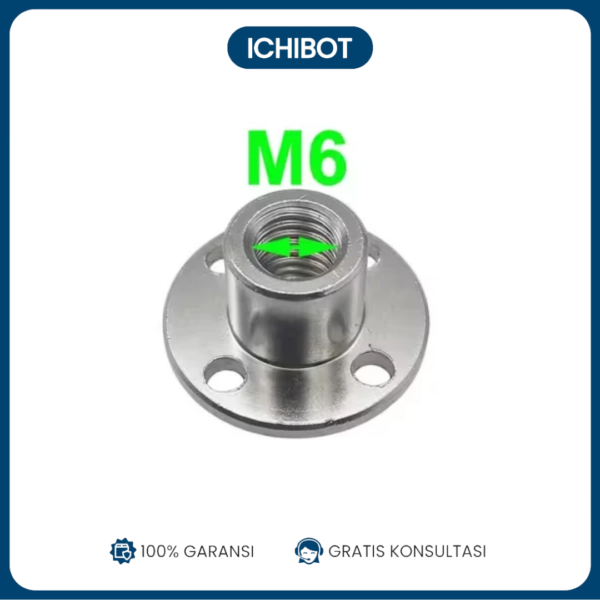 6mm Inner Diameter Shaft Motor DC Coupling Hub Roda Out Diameter 28mm